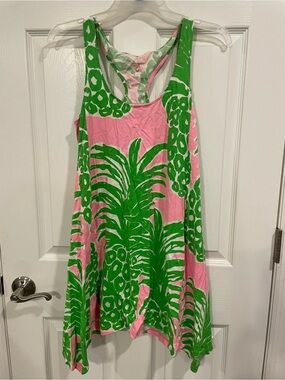 Lilly Pulitzer Pink and Green Pineapple-Print Swim Coverup